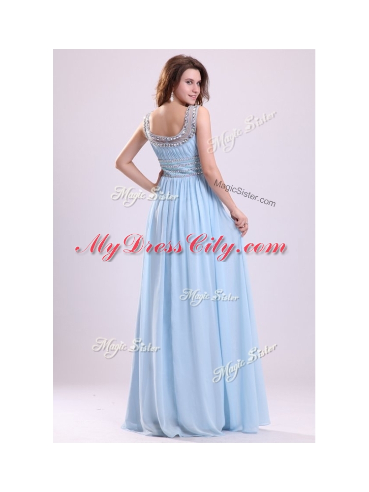 Elegant Empire Straps Sweetheart Designer Prom Dresses with Beading