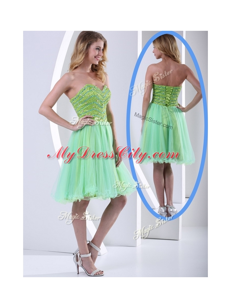 Lovely Sweetheart Beading Short Designer Prom Dresses for Party