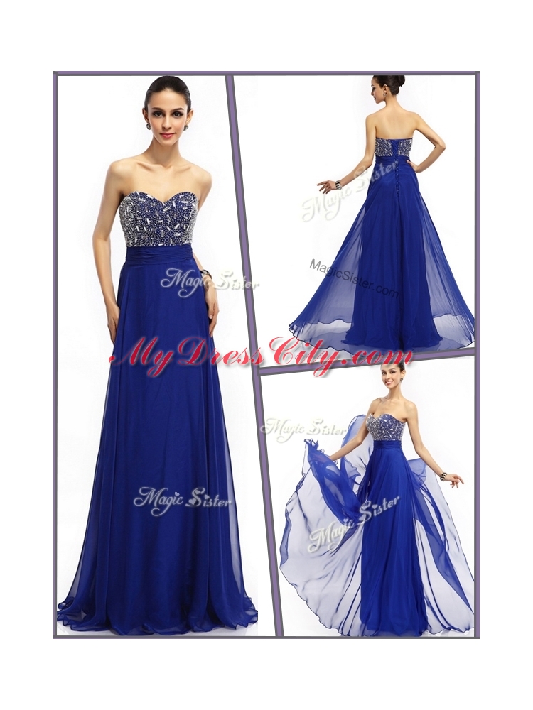 Perfect Empire Sweetheart Discount Evening Dresses in Royal Blue