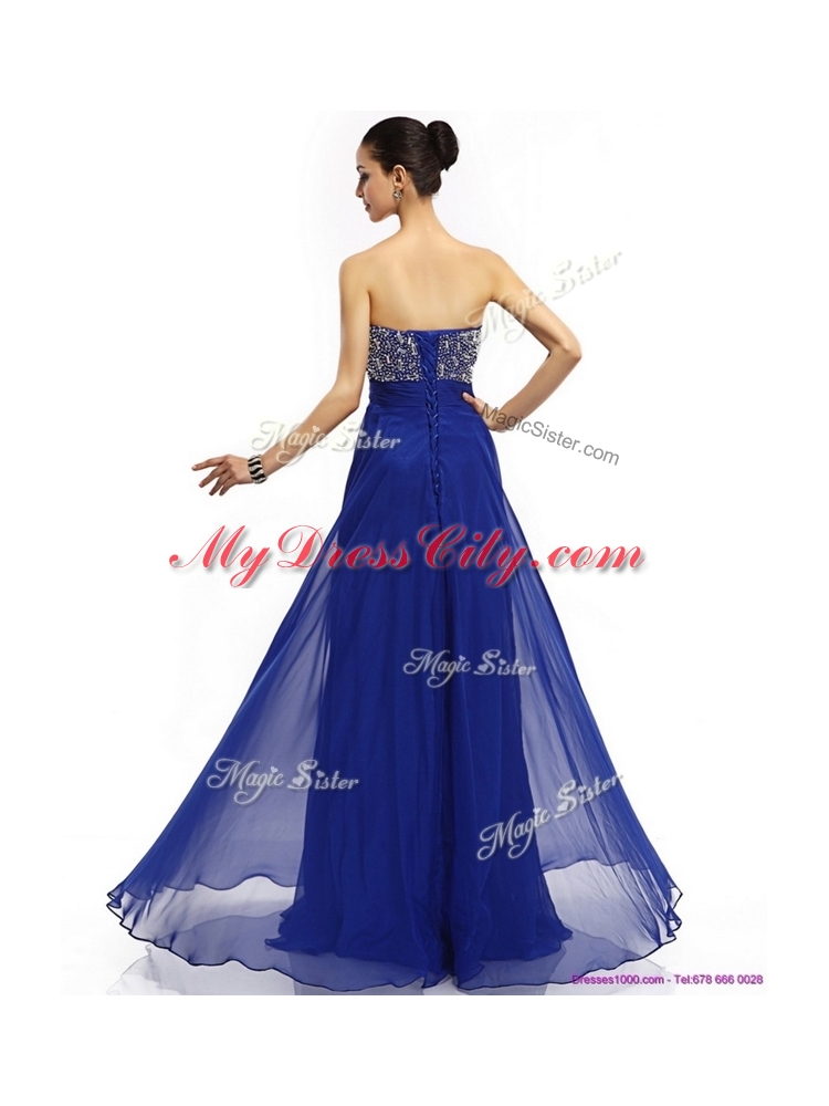 Perfect Empire Sweetheart Discount Evening Dresses in Royal Blue