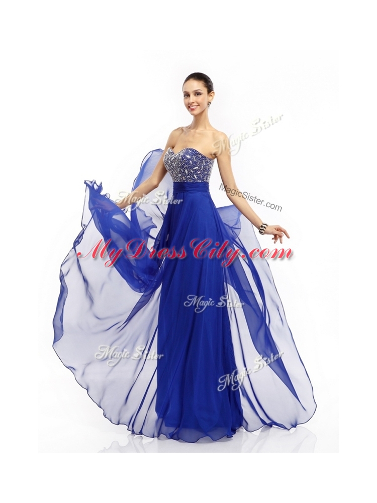 Perfect Empire Sweetheart Discount Evening Dresses in Royal Blue