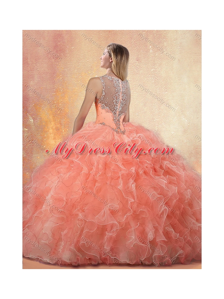 Best Straps Ball Gown Quinceanera Dresses with Ruffles and Appliques