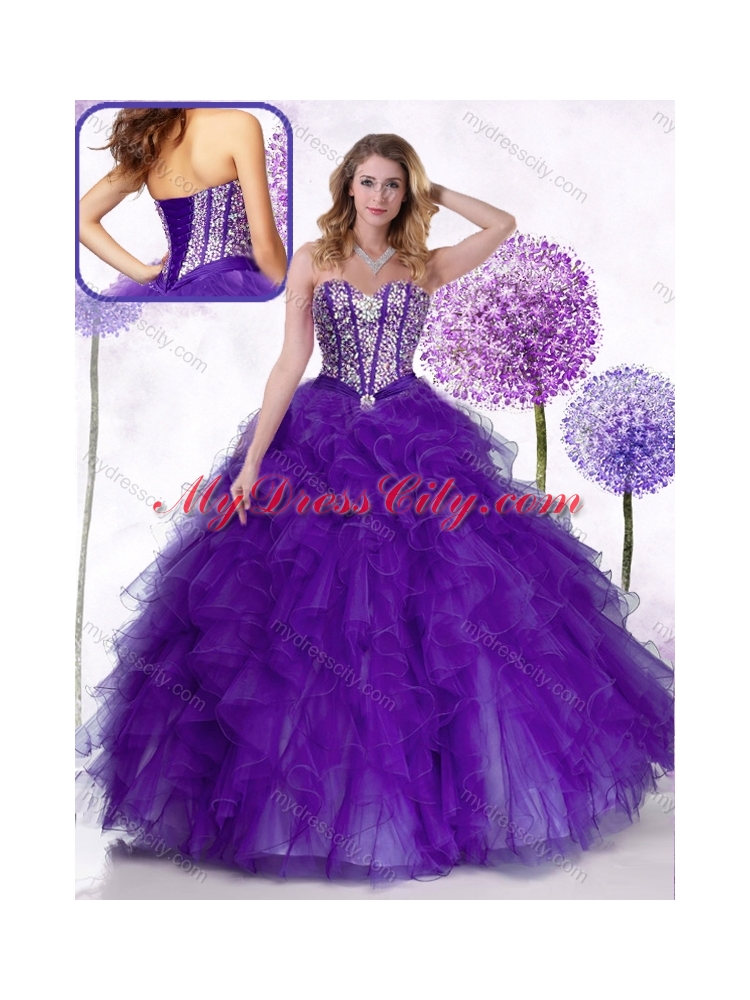 Most Popular Sweetheart Quinceanera  Dresses with Beading and Ruffles