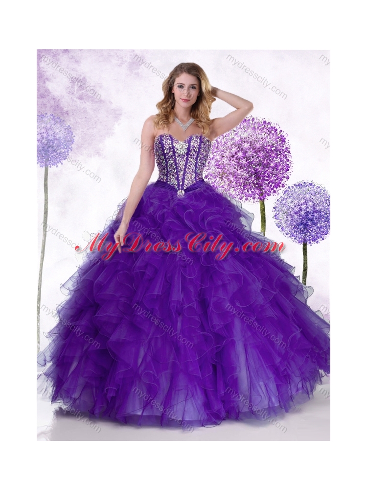 Most Popular Sweetheart Quinceanera  Dresses with Beading and Ruffles