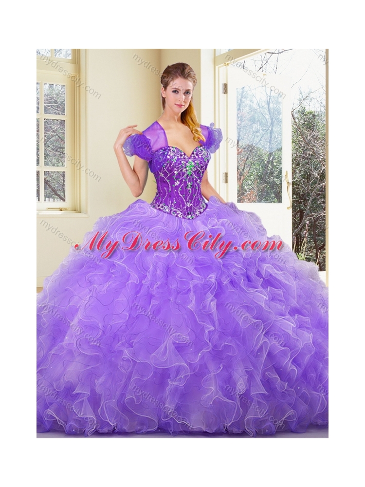 New Style Sweetheart Beading and Ruffles Quinceanera Dresses