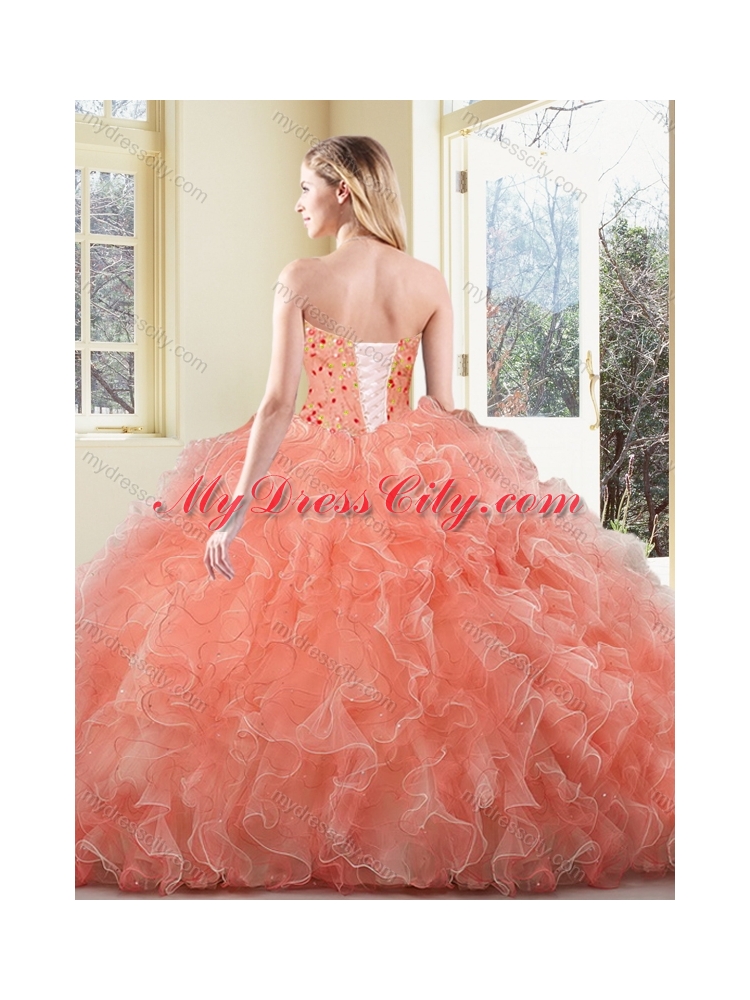 New Style Sweetheart Beading and Ruffles Quinceanera Dresses