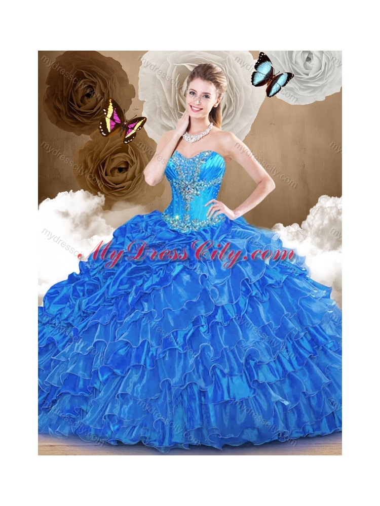 Luxurious Ball Gown Quinceanera Dresses with  Beading and Ruffles