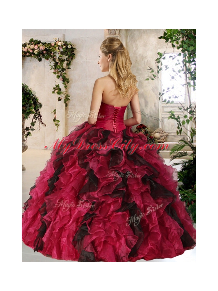 Most Popular Sweetheart Multi Color Quinceanera Dresses with Beading and Ruffles