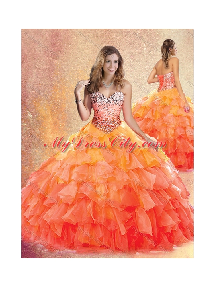 New Style Sweetheart Ball Gown Quinceanera Dresses with Ruffles