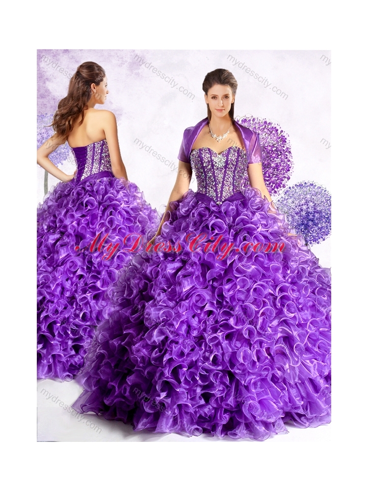 New Style Sweetheart Quinceanera Dresses with Beading and Ruffles