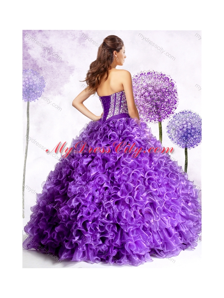 New Style Sweetheart Quinceanera Dresses with Beading and Ruffles