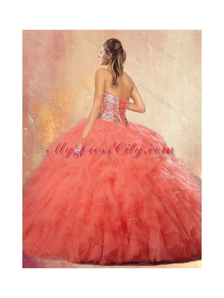 Pretty Ball Gown Quinceanera Dresses with Beading and Ruffles