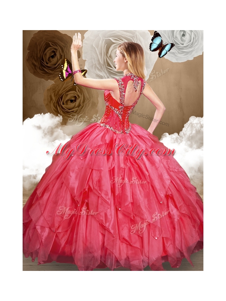 Hot Sale Sweetheart Beading and Red Quinceanera Dresses