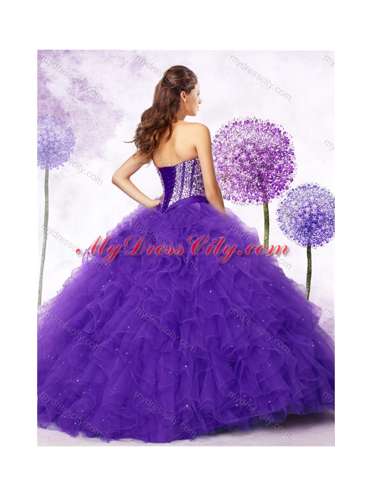 New Arrivals Sweetheart Quinceanera Gowns with Beading and Ruffles