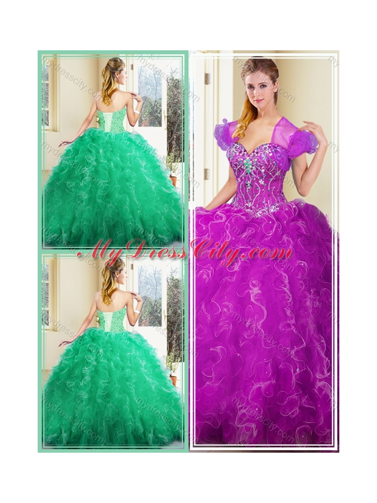 Pretty Ball Gown Quinceanera Dresses with Ruffles for Fall