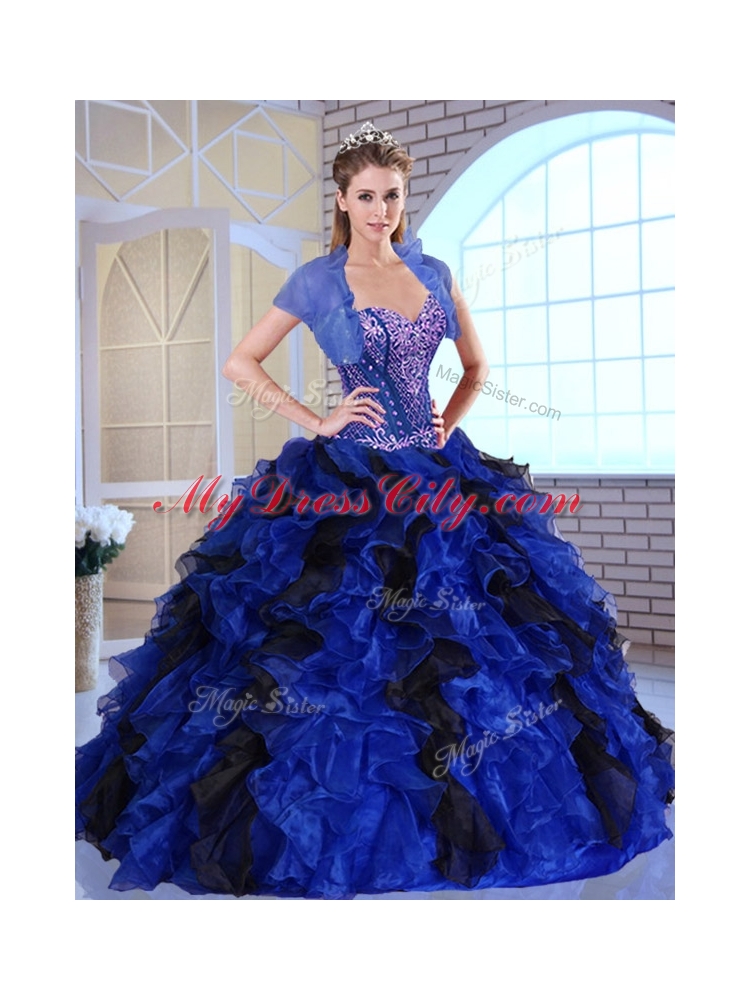 Super Hot Ball Gown Appliques and Ruffles Quinceanera Dresses for Fall