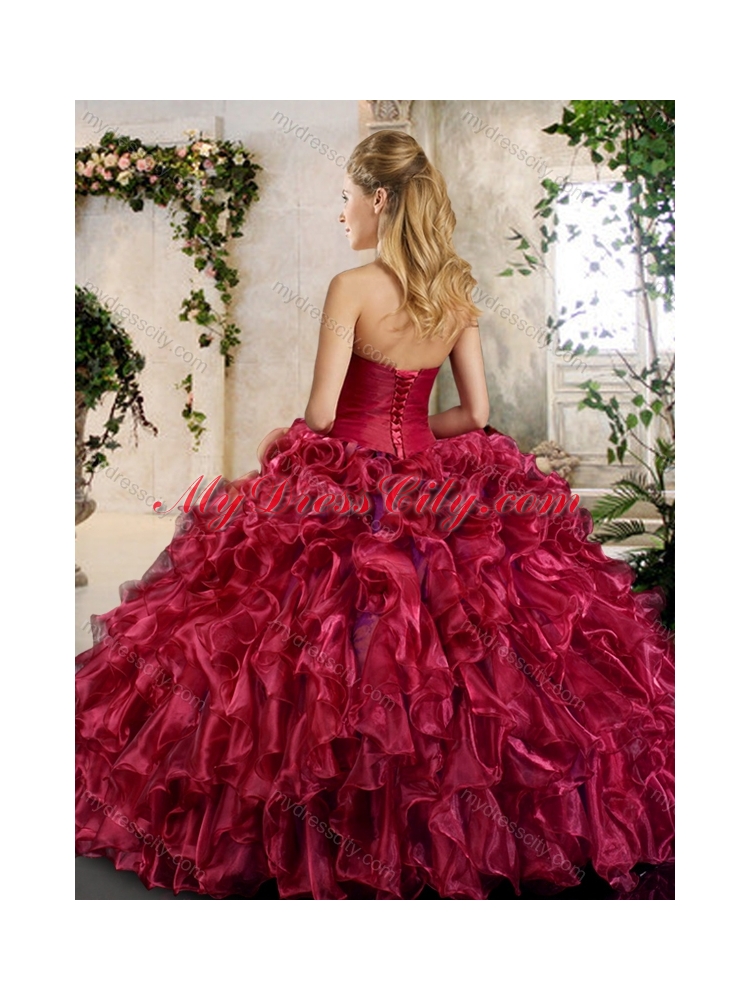 Super Hot Sweetheart Purple Quinceanera Dresses with Beading and Ruffles