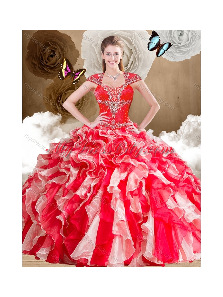 New Arrivals Sweetheart Multi Color Quinceanera Gowns with Ruffles