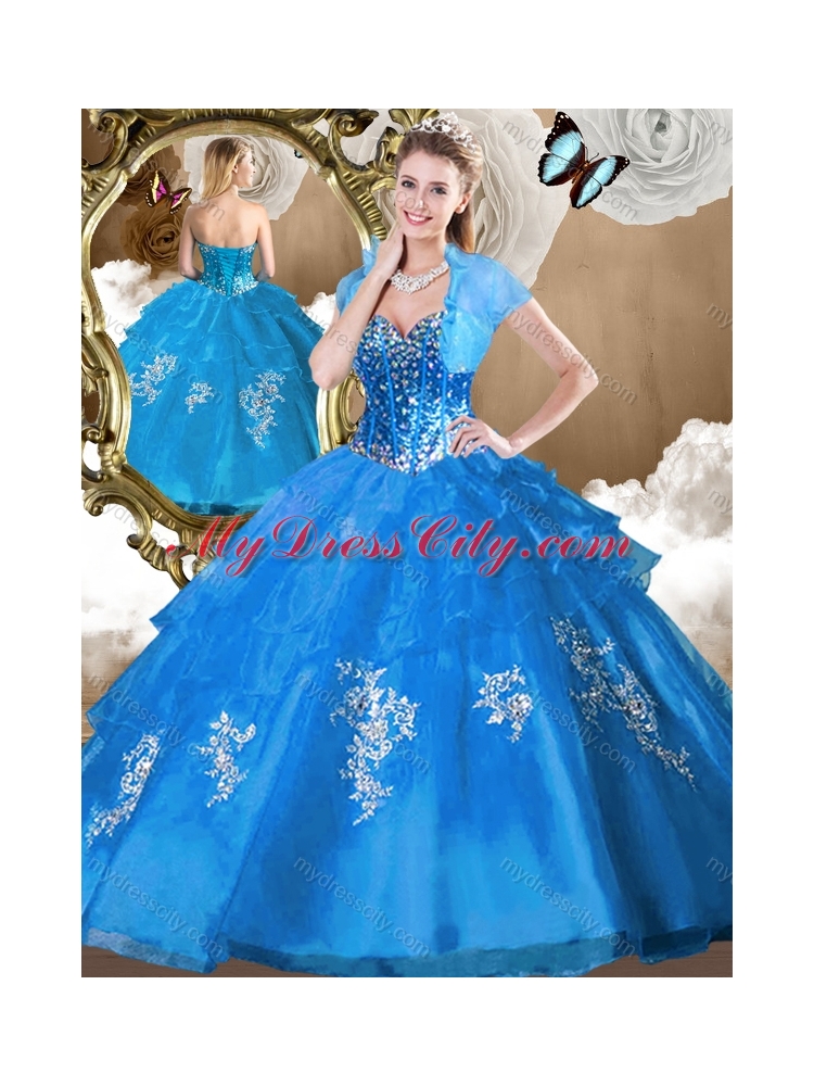 Perfect Ball Gown Sweet 16 Dresses with Beading and Appliques