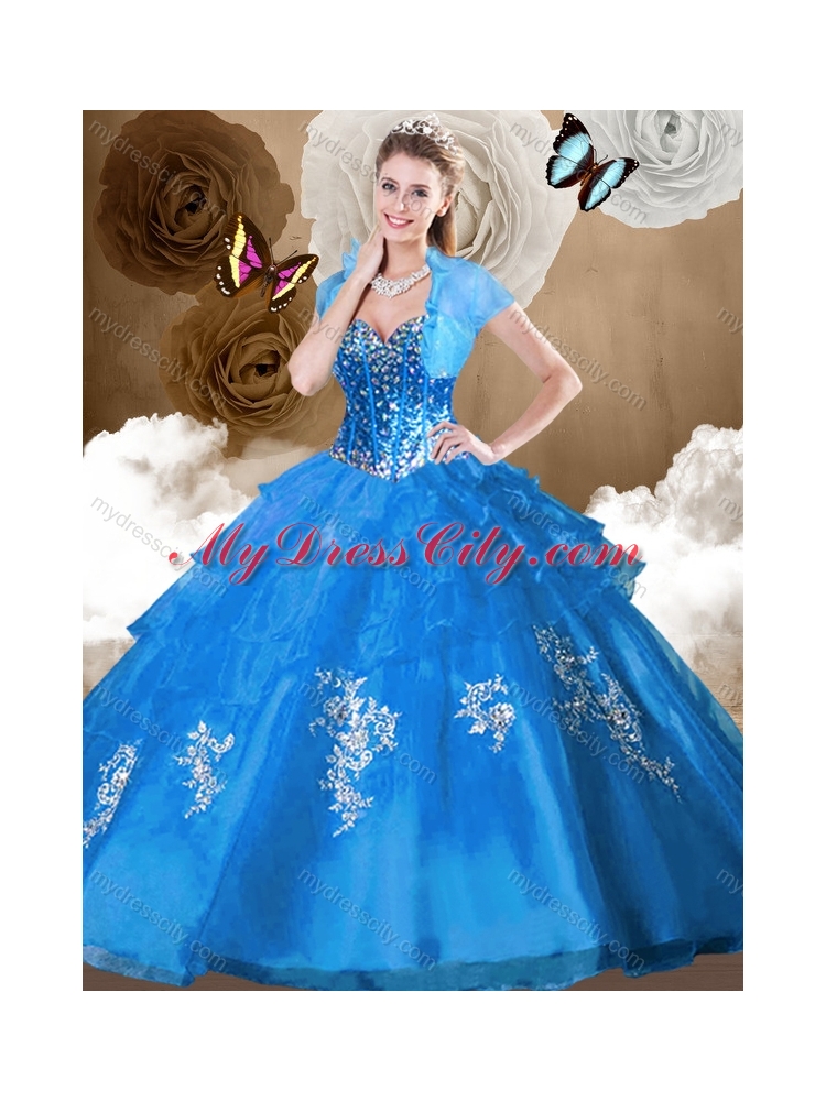 Perfect Ball Gown Sweet 16 Dresses with Beading and Appliques