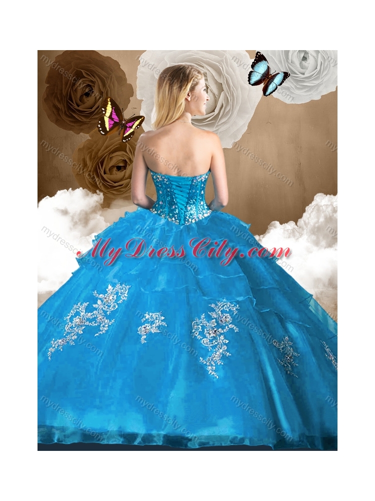 Perfect Ball Gown Sweet 16 Dresses with Beading and Appliques