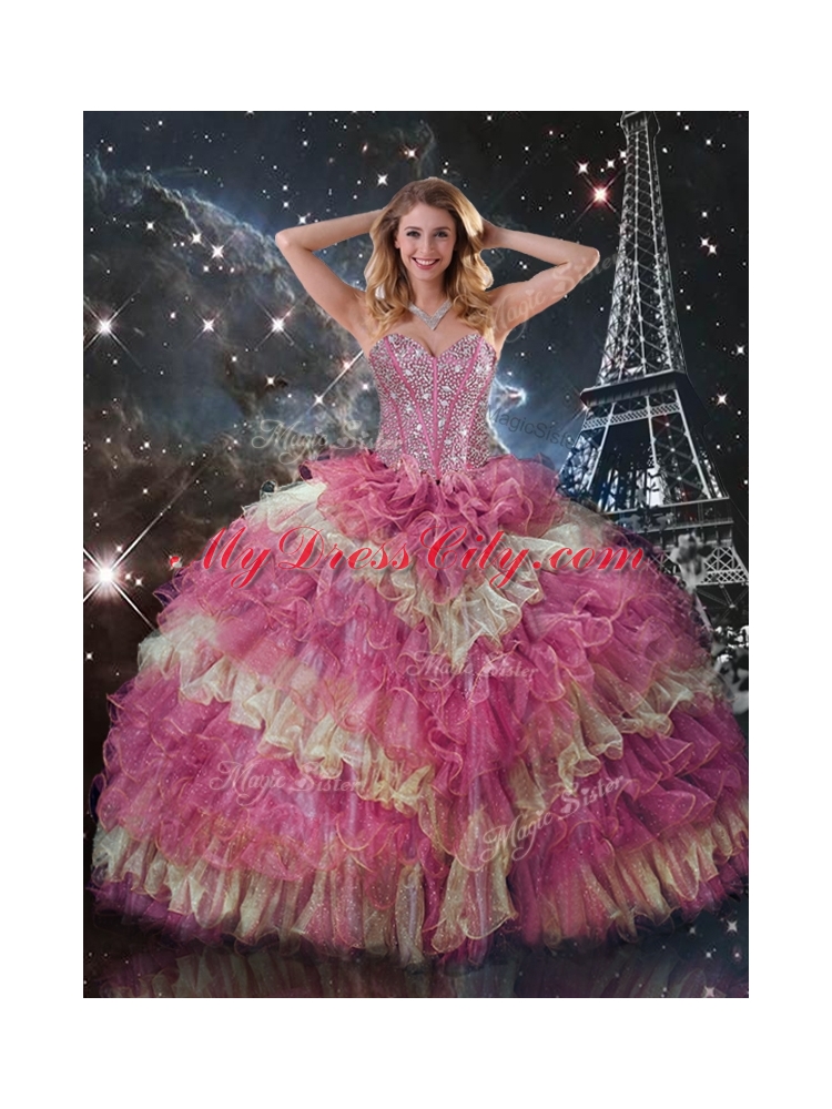 Gorgeous Ball Gown Sweetheart Detachable Sweet 16 Dresses for Fall