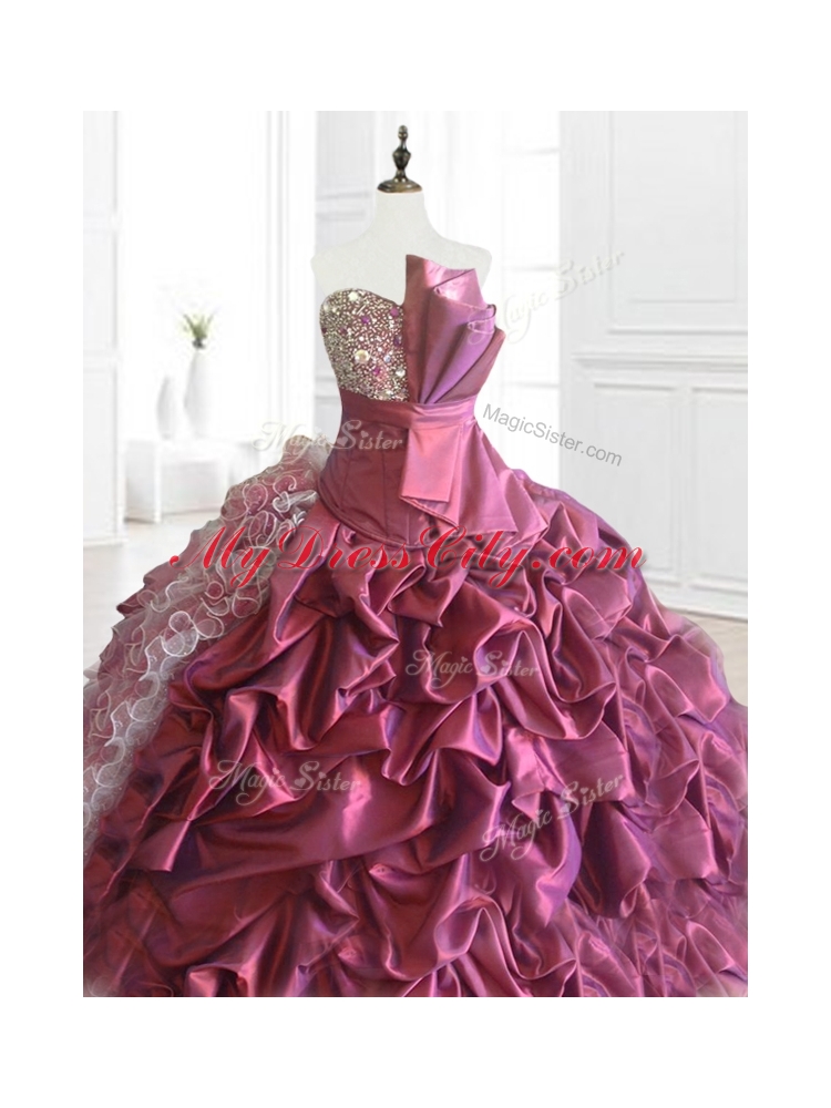 In Stock Strapless Sequins and Ruffles Quinceanera Dresses for 2016