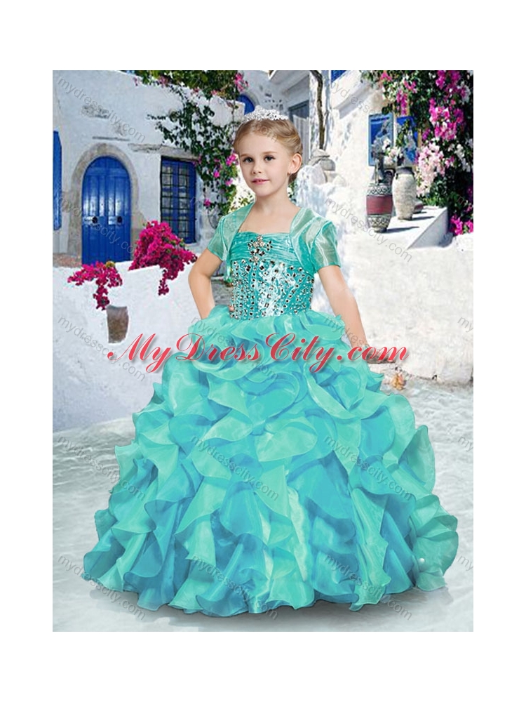 2016 Fashionable Ball Gown Mini Quinceanera Dresses with Beading and Ruffles