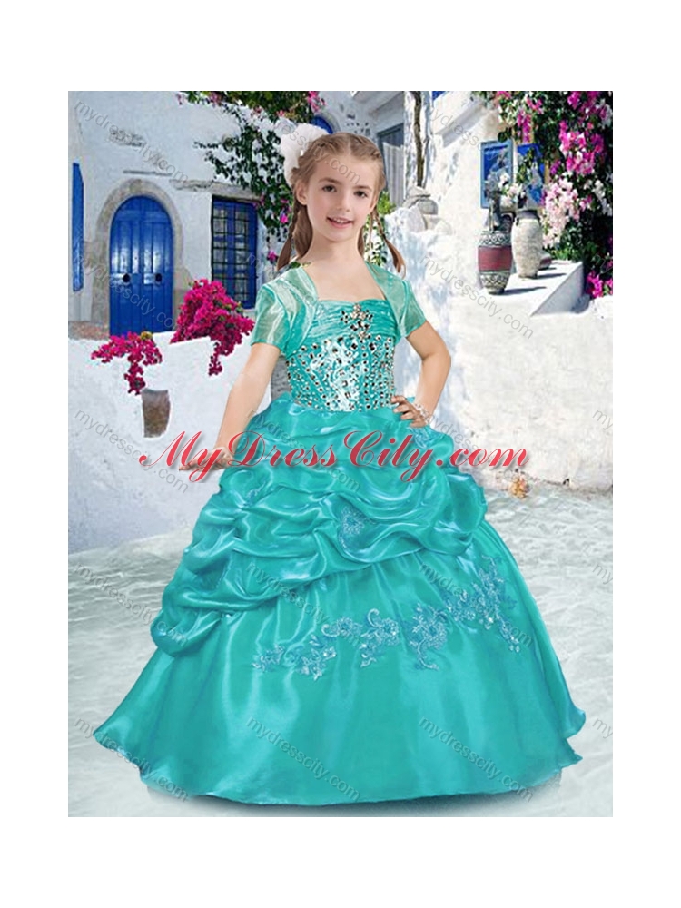 Classical Spaghetti Straps Mini Quinceanera Dresses with Beading and Bubles