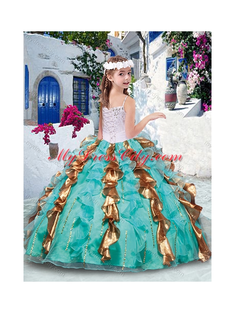 Customized Ball Gown Appliques and Ruffles Mini Quinceanera  Dresses for Party