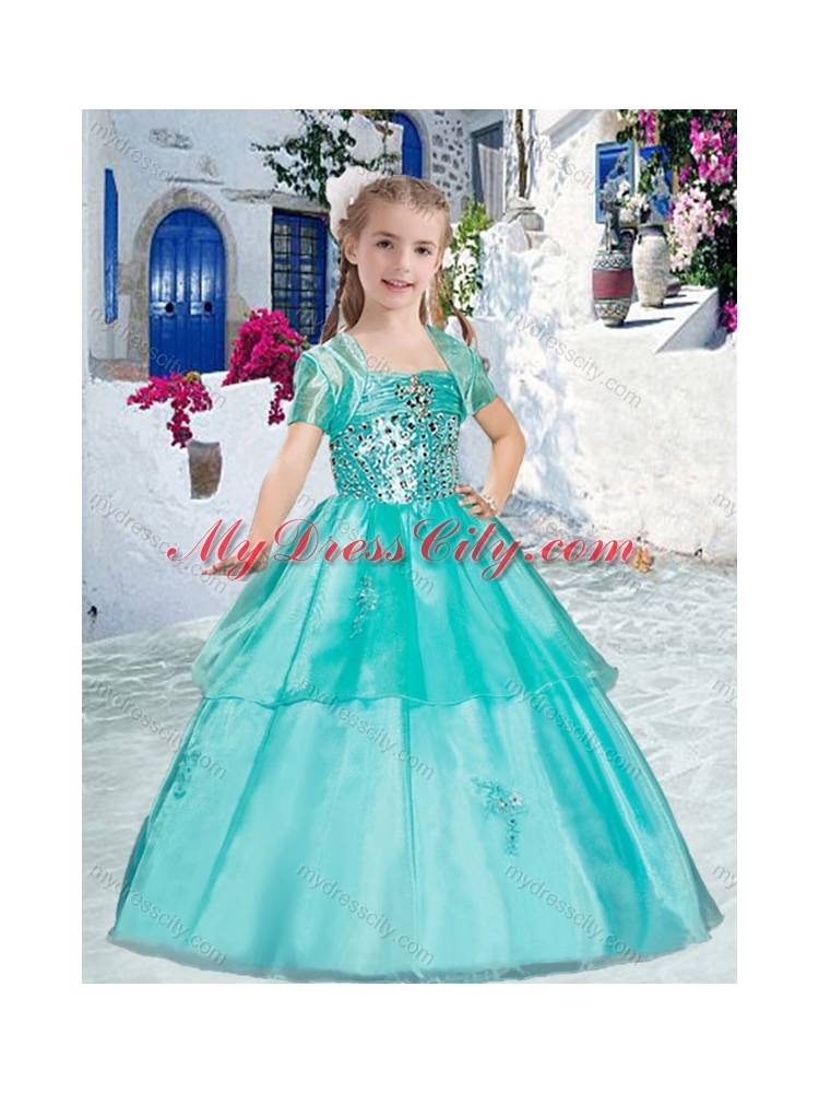 Sweet Ball Gown Mini Quinceanera Dresses with Appliques and Beading