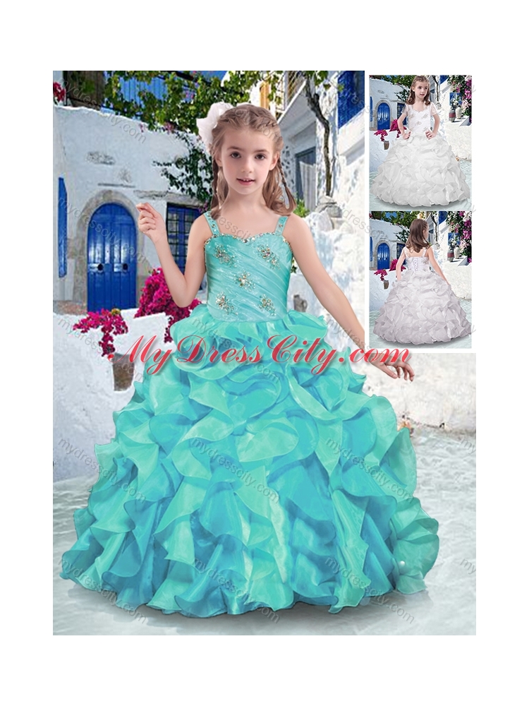 Customized Straps Ball Gown Mini Quinceanera Dresses with Ruffles