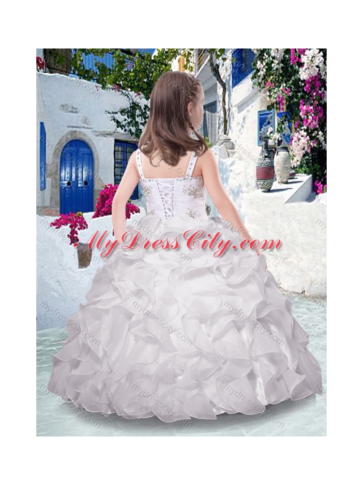 Customized Straps Ball Gown Mini Quinceanera Dresses with Ruffles