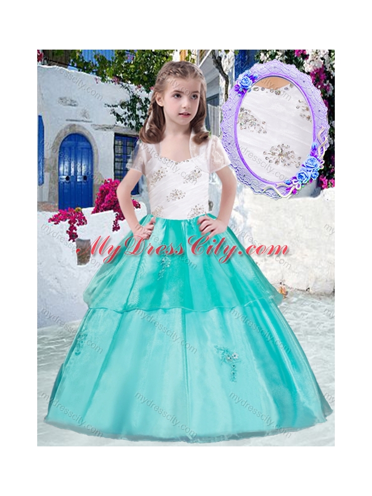 Gorgeous Straps Mini Quinceanera Dresses with Appliques and Beading