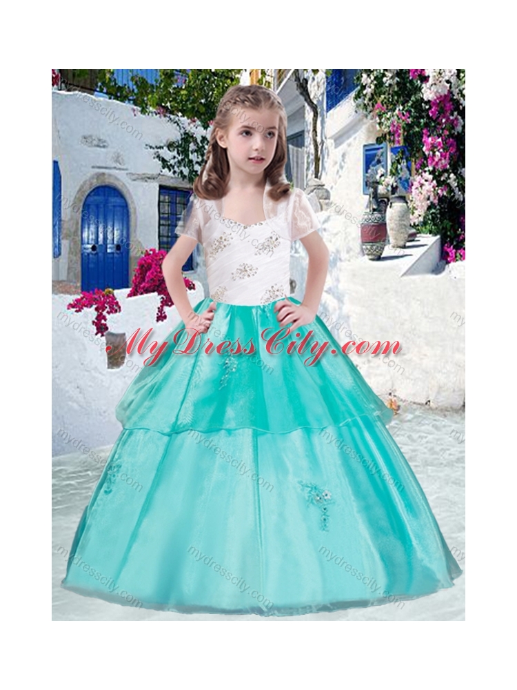 Gorgeous Straps Mini Quinceanera Dresses with Appliques and Beading