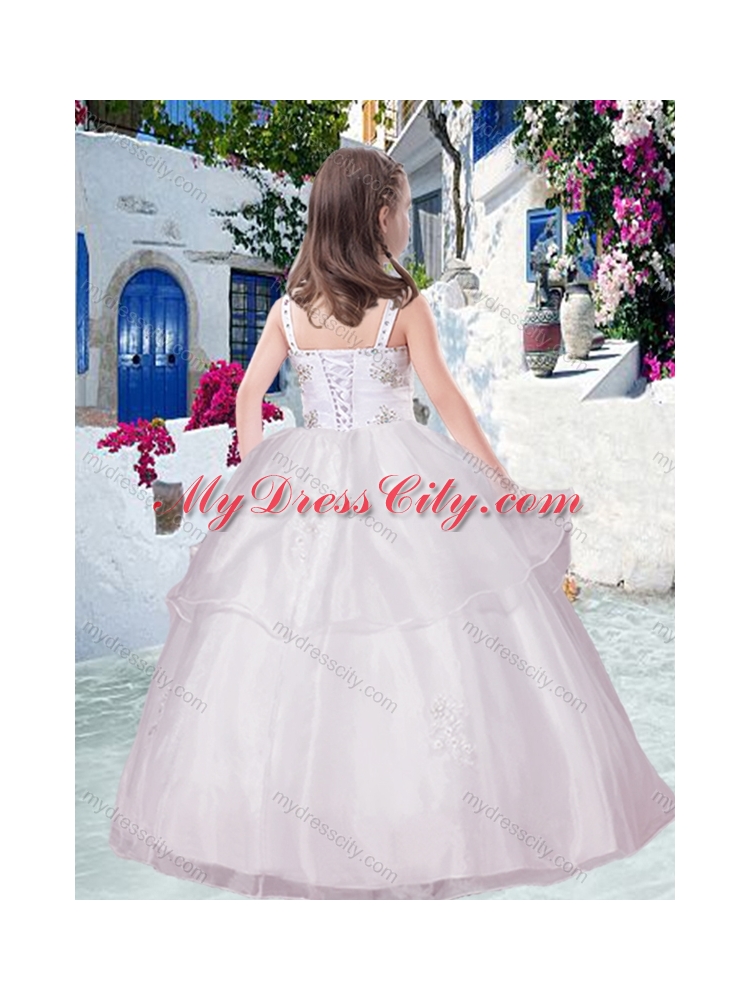 Gorgeous Straps Mini Quinceanera Dresses with Appliques and Beading