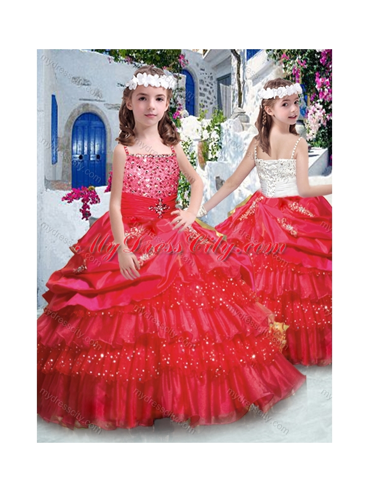 Classical Ball Gown  Mini Quinceanera  Dresses with Ruffled Layers and Beading