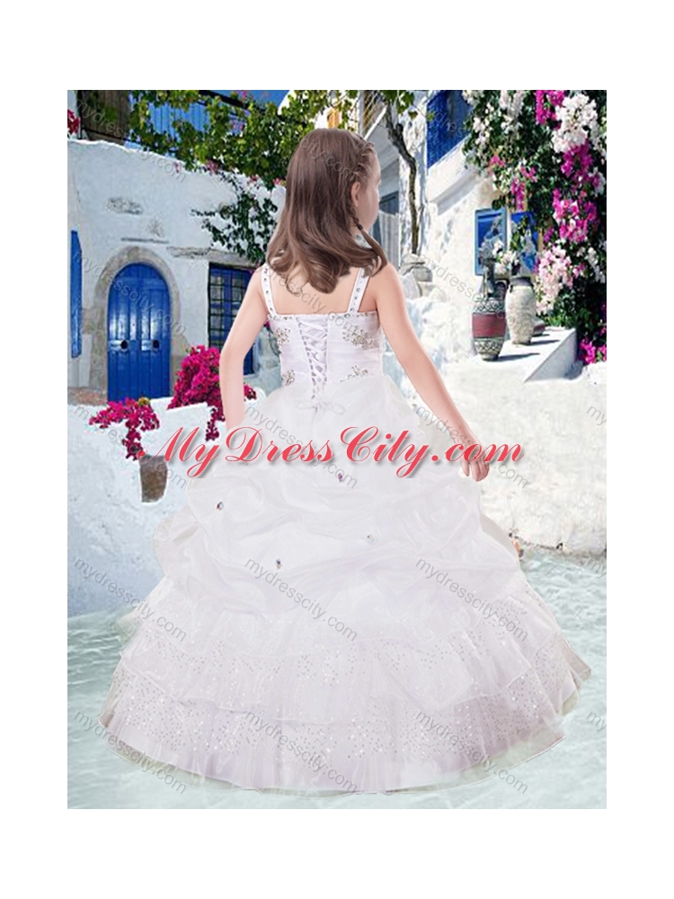 Elegant Straps Ball Gown Mini Quinceanera Dresses with Beading and Bubles