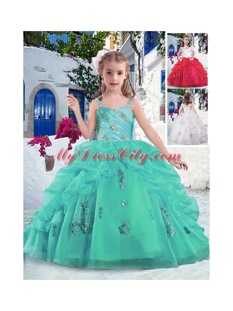 Latest Ball Gown Straps Beading and Bubles Mini Quinceanera Dresses