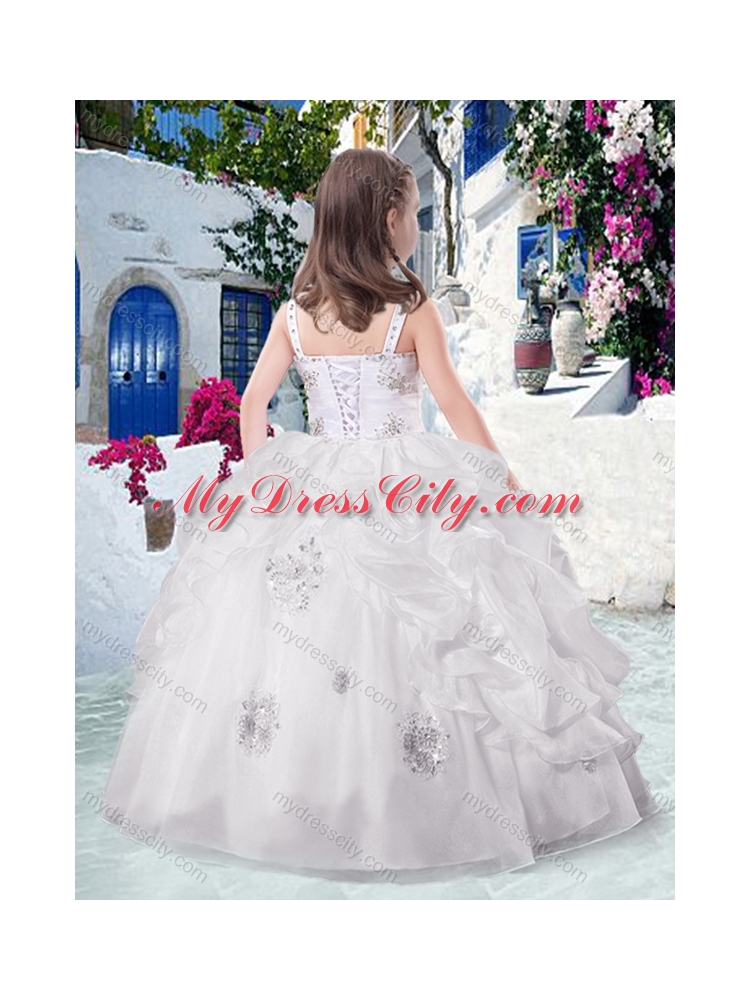 Latest Ball Gown Straps Beading and Bubles Mini Quinceanera Dresses