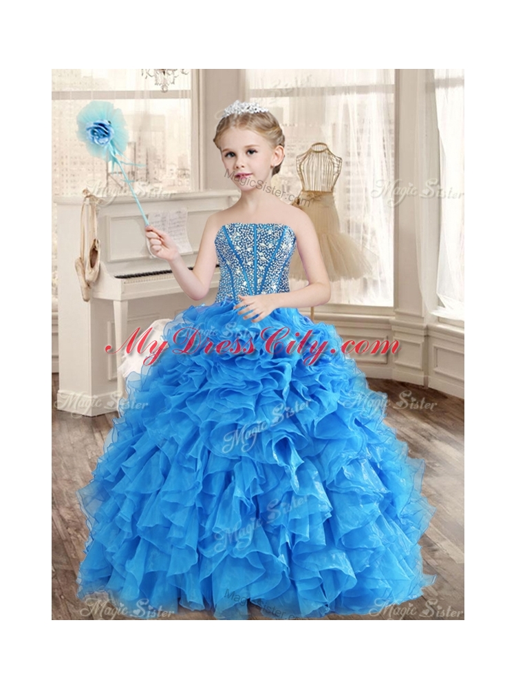 Customized Ball Gown Beaded Sweet 16 Gown and Sequined Short  Dama Dresses Ruffled Mini Quinceanera Dress