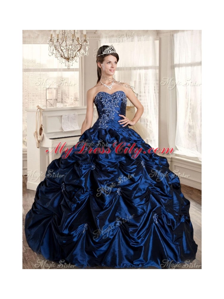 Customized Taffeta Bubles and Beaded Sweet 16 Dress and Short Baby Blue Dama Dresses