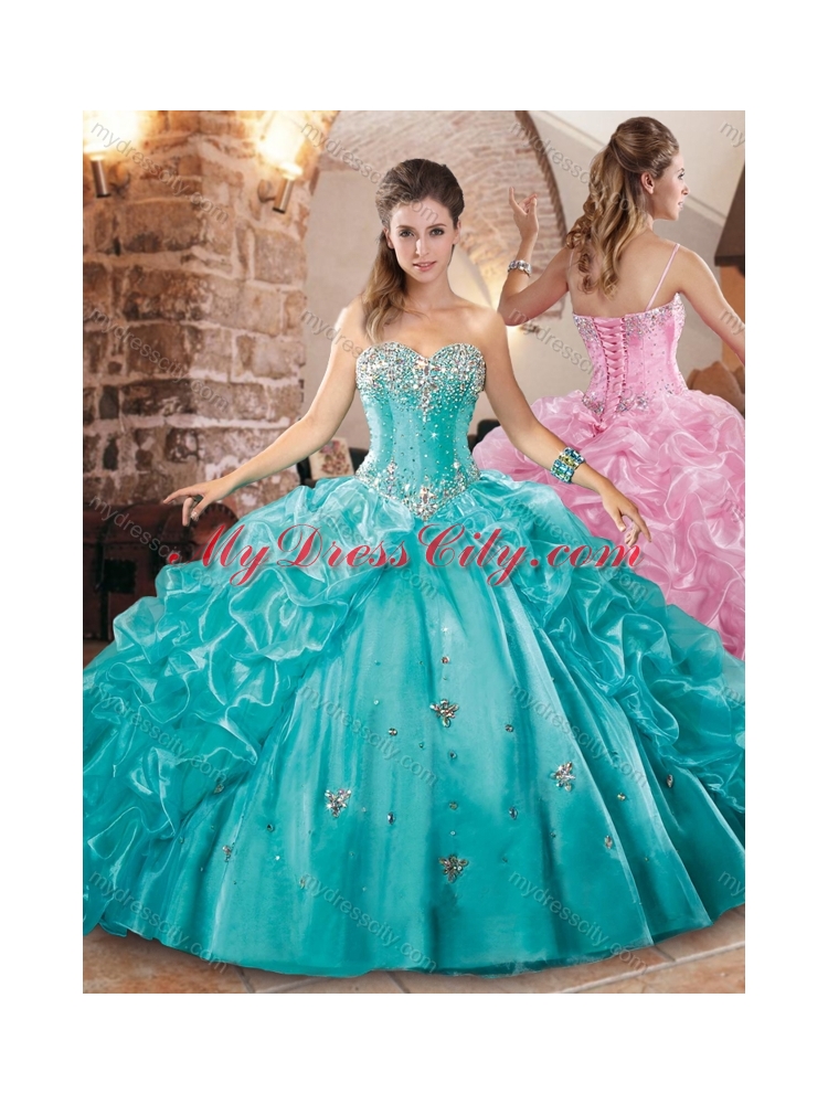 Elegant Really Puffy Quinceanera Dress with Beading and Pick Ups