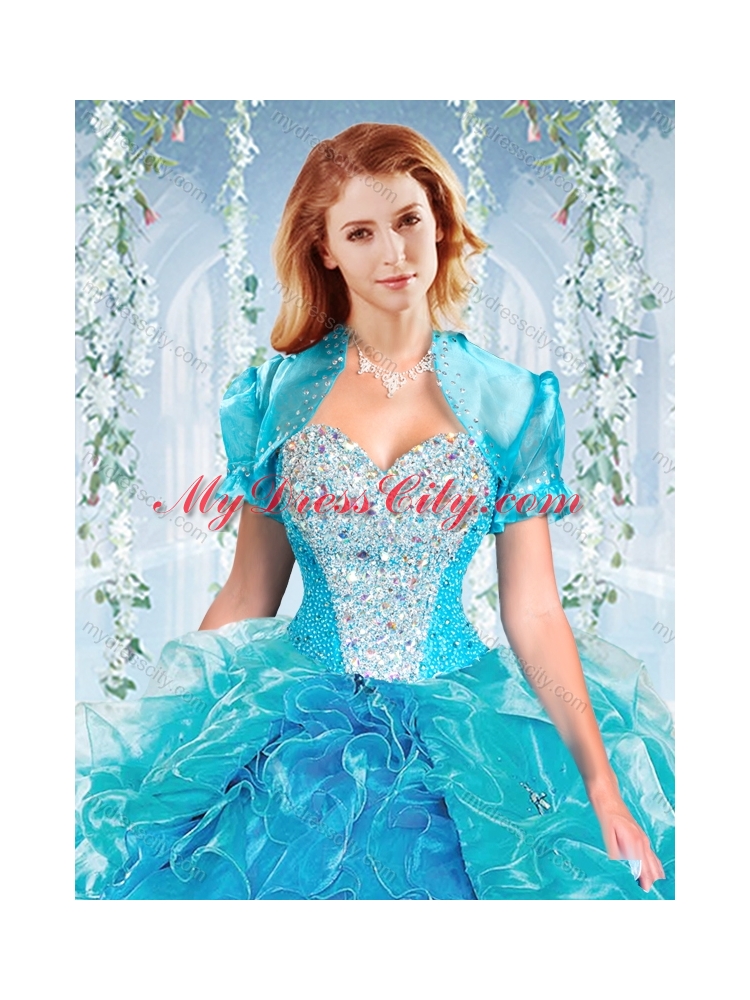 Best Selling Sweetheart Quinceanera Dress with Beaded Bodice and Ruffles