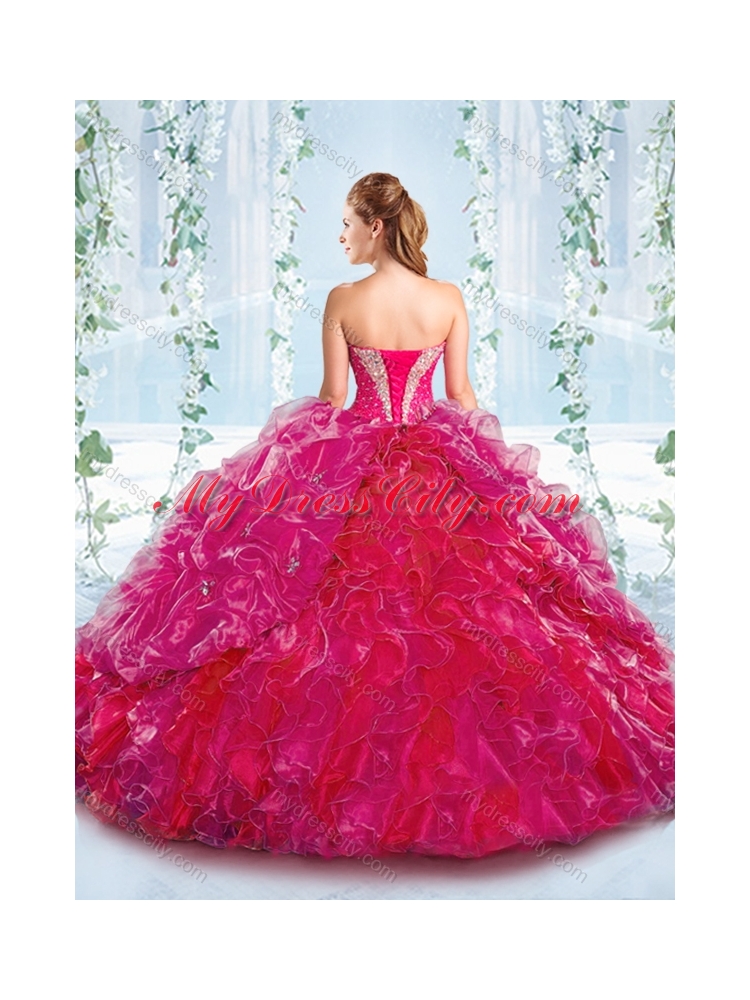 Best Selling Sweetheart Quinceanera Dress with Beaded Bodice and Ruffles