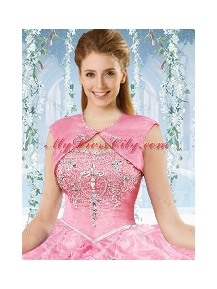 Latest Really Puffy Organza Lace Up Detachable Quinceanera Dress in Blue