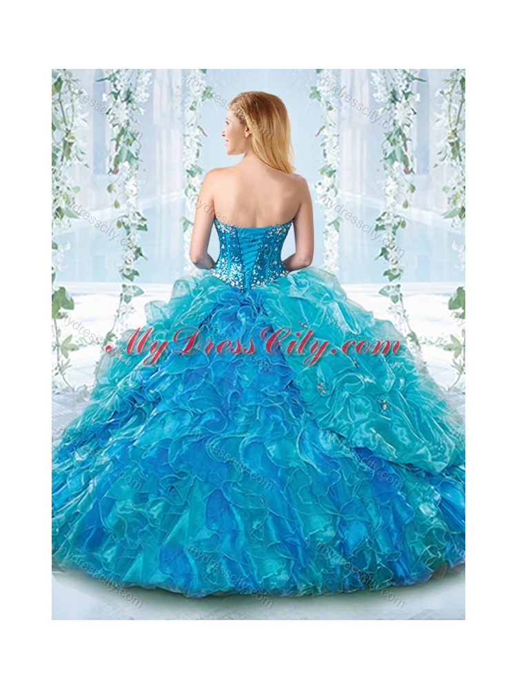 Visible Boning Big Puffy Detachable Quinceanera Skirts with Ruffles and Beading