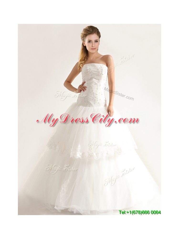 Stylish Mermiand Wedding Dresses with Appliques and Beading