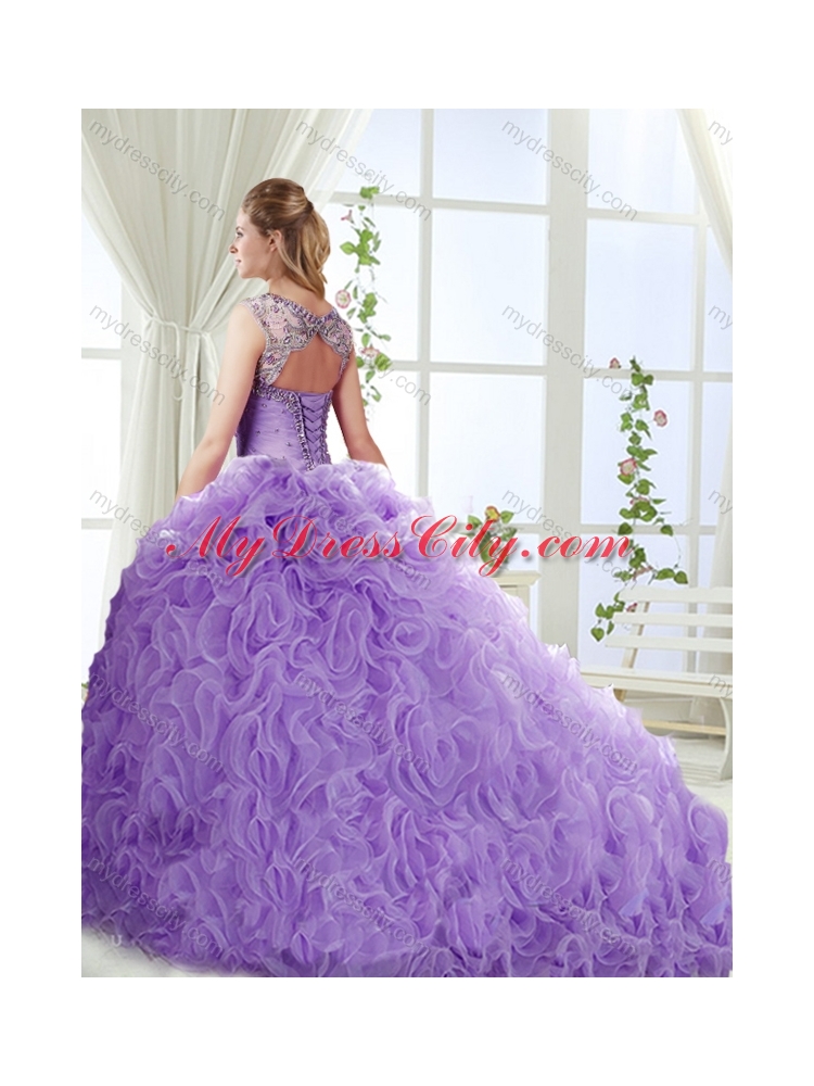 Elegant Beaded and Applique Detachable Quinceanera Skirts in Rolling Flower