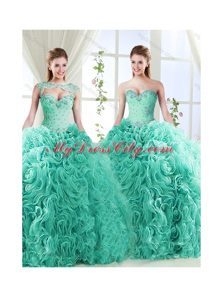 Elegant Beaded and Applique Detachable Quinceanera Skirts in Rolling Flower